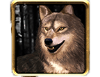 สัญลักษณ์หมาป่าสีน้ำตาล ของเกม Wolf Moon